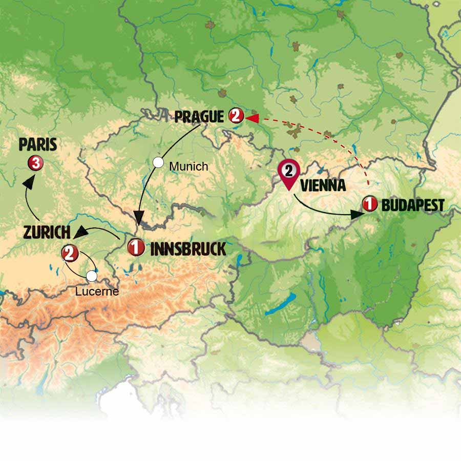 رحلة الطبيعة النمسا وسويسرا وباريس